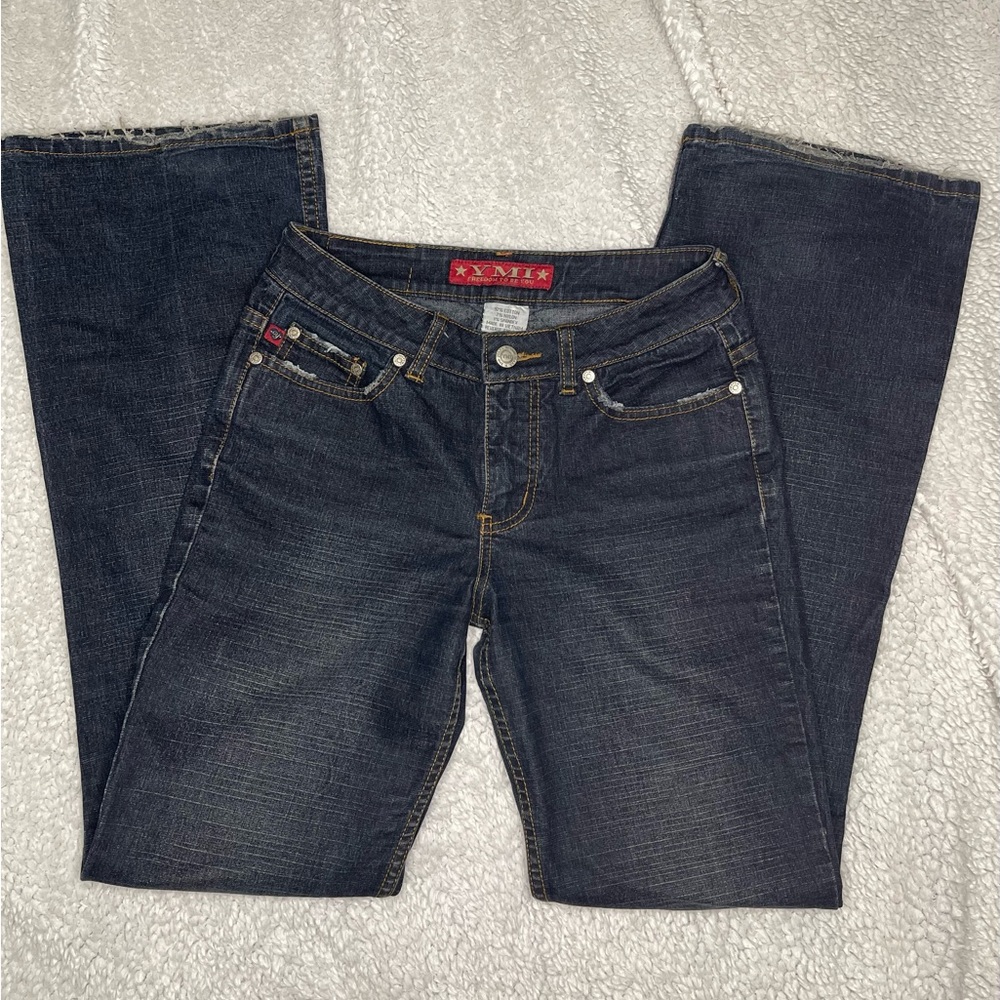 Y2K dark blue  boot cut jeans